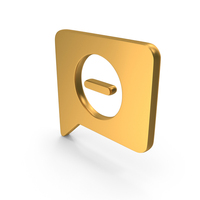Gold Comment Delete Icon PNG & PSD Images