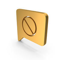 Gold Comments Disabled Icon PNG & PSD Images