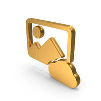 Gold Cloud Photo Icon PNG & PSD Images