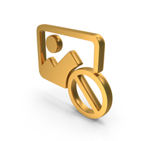 Gold Photo Disable Icon PNG & PSD Images
