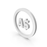 AUSTRALIAN DOLLAR ICON WHITE PNG & PSD Images