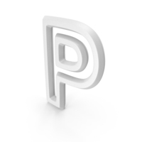 White Outline Letter P PNG & PSD Images