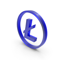 Glass Litecoin Symbol PNG & PSD Images