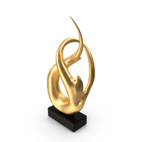 Golden Abstract Modern Sculpture Home Decoration PNG & PSD Images