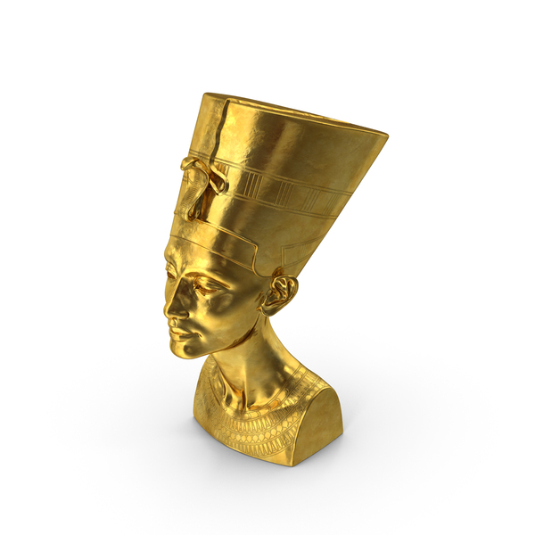 Golden Bust Of Queen Nefertiti PNG & PSD Images
