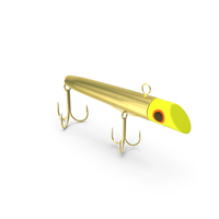 Gotcha Metal Gold Body Fishing Lure PNG & PSD Images