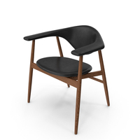 Black Gubi Masculo Leather Chair PNG & PSD Images