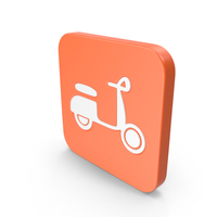 Orange & White Square Scooter Icon PNG & PSD Images