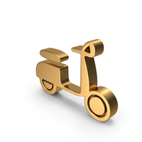 Gold Scooter Icon PNG & PSD Images