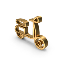 Gold Scooter Icon PNG & PSD Images