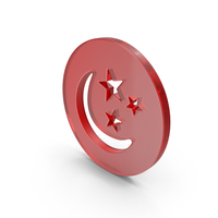 Glass Round Moon And Stars Icon PNG & PSD Images