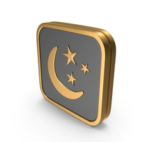 Square Moon And Stars Icon PNG & PSD Images
