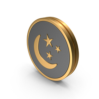 Round Moon And Stars Icon PNG & PSD Images