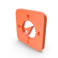 Orange Compass Icon PNG & PSD Images