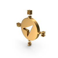Gold Compass Icon PNG & PSD Images