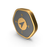 Hexagonal Compass Icon PNG & PSD Images