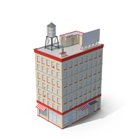 Beige & Red Apartment Building PNG & PSD Images