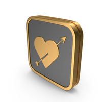 Square Heart With Arrow Icon PNG & PSD Images
