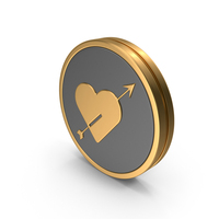 Round Heart With Arrow Icon PNG & PSD Images