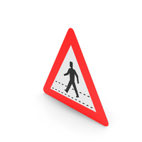 Belgian Pedestrian Crossing Sign PNG & PSD Images