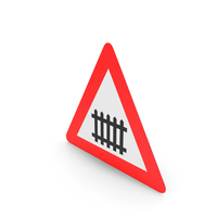 Belgian Sign Gated Railroad Crossing Ahead PNG & PSD Images