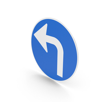 Danish Turn Left Sign PNG & PSD Images