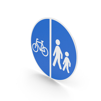 Danish Segregated Path Sign PNG & PSD Images