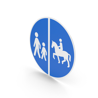 Danish Segregated Path Sign PNG & PSD Images