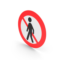 Danish No Pedestrians Sign PNG & PSD Images