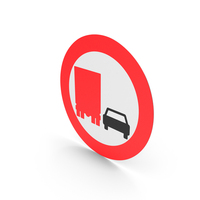 Danish No Overtaking By Truck Sign PNG & PSD Images