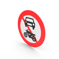 Danish Sign No Motor Vehicles PNG & PSD Images