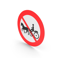 Danish No Horse Drawn Vehicles Sign PNG & PSD Images
