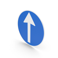 Danish Mandatory Direction Sign PNG & PSD Images