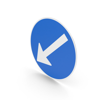 Danish Keep Left Sign PNG & PSD Images
