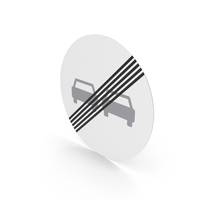 Danish Sign End of No Overtaking PNG & PSD Images