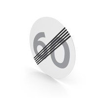 Danish End Of Local Speed Limit Sign PNG & PSD Images