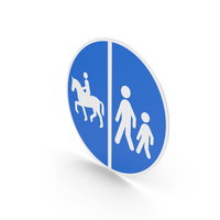 Danish Combined Path Sign PNG & PSD Images