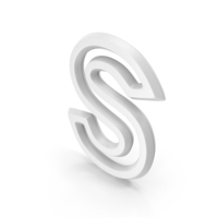 White Outline Letter S PNG & PSD Images