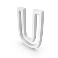 Letter M1F OutLine U White PNG & PSD Images