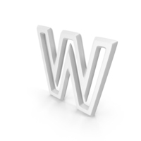 Letter M1F OutLine W White PNG & PSD Images