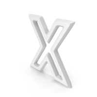 Letter M1F OutLine X White PNG & PSD Images