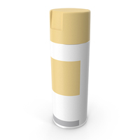 Gold Clean Spray Paint Can PNG & PSD Images
