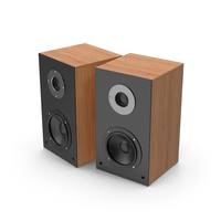 Wooden Stereo Speakers PNG & PSD Images