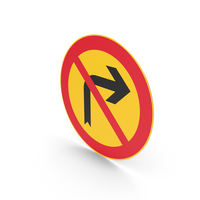 Finnish No Right Turn Sign PNG & PSD Images