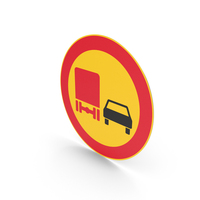 Finnish No Overtaking By Lorries Sign PNG & PSD Images