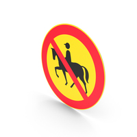 Finnish No Equestrians Sign PNG & PSD Images