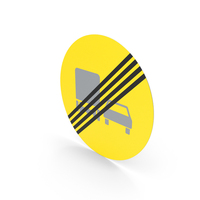 Finnish End Of Overtaking By Lorries Restriction Sign PNG & PSD Images