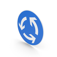 Finnish Sign Compulsory Roundabout PNG & PSD Images