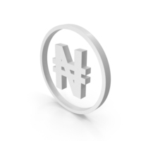 NIGERIA NAIRA ICON WHITE PNG & PSD Images