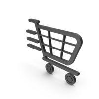 BLACK SHOPPING CART SYMBOL PNG & PSD Images